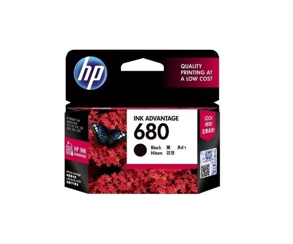 HP 680 Black Original Ink Advantage Cartridge (F6V27AA)