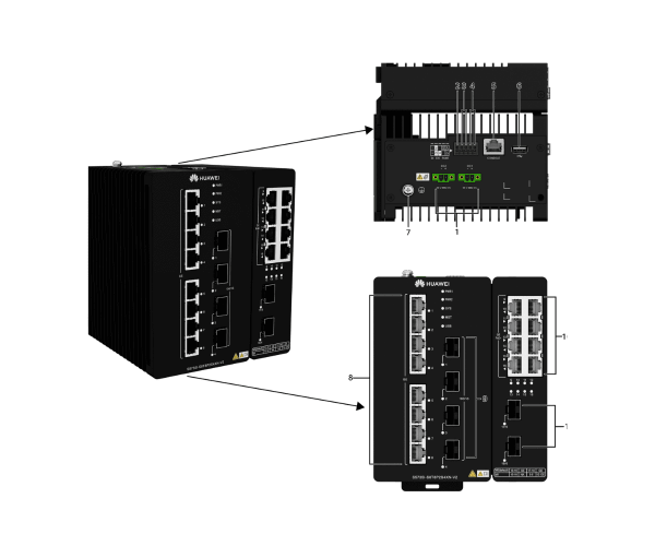Huawei CloudEngine S5735I-S8T8P2S4XN-V2 Series Industrial Switches (DIN Rail–Mounted)