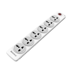 Huntkey SZN601 SIX Socket Child Protection White Power Strip