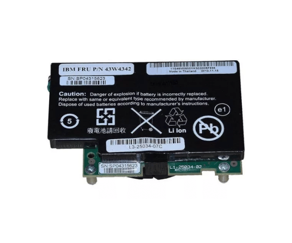 IBM 44E8826 44E8822 43W4301 Serveraid Li-ion Raid Controller Battery Backup