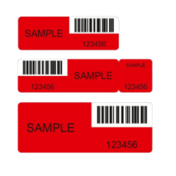 Individual VOID security labels with residue from 1000 pcs