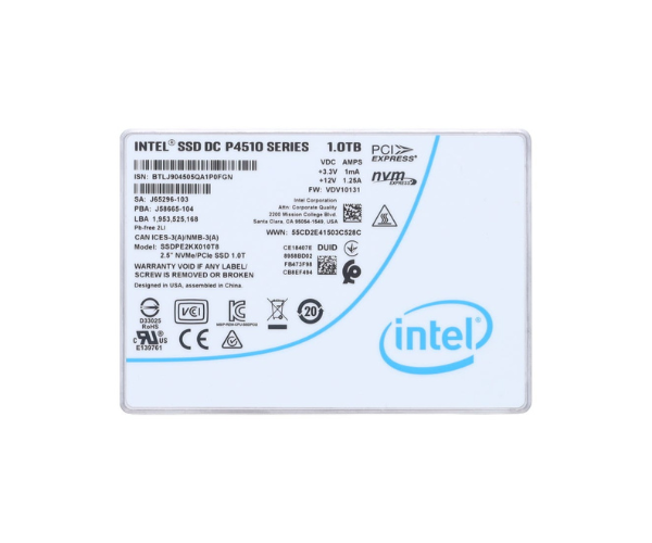 Intel SSDPE2KX010T8 1TB DC P4510 Series NVMe SSD
