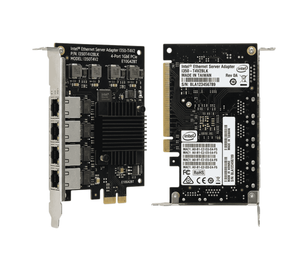 Intel I350T4V2BLK I350-T4 Quad-Port PCIe Network Adapter
