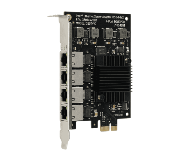 Intel I350T4V2BLK I350-T4 Quad-Port PCIe Network Adapter