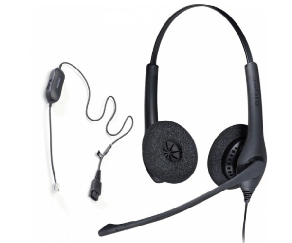 JABRA BIZ 1500 Duo (Dual Ear) USB Headphone Black