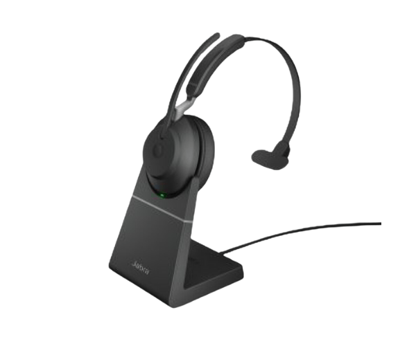 Jabra Evolve2 65 USB-A Mono UC Headset with Black Deskstand