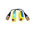 K2 HM-298 HD-CVI/TVI/AHD Spilt Join Yellow HD Video Balun Connector