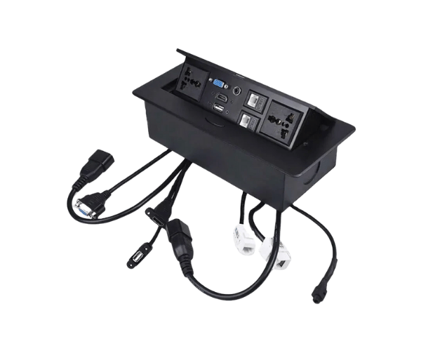 K2 Universal Multimedia Conference Cable Connection Panel Pop Up Socket Box
