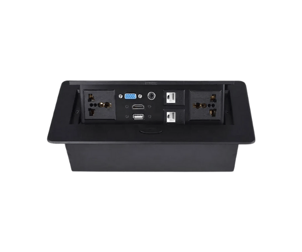 K2 Universal Multimedia Conference Cable Connection Panel Pop Up Socket Box