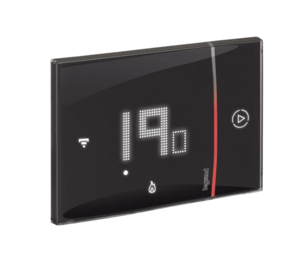Legrand Smarther with Netatmo Connected Thermostat Flush Mounting Black