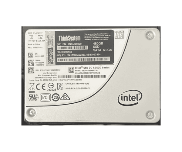 Intel S3520 480GB SATA 2.5" Lenovo Server SSD