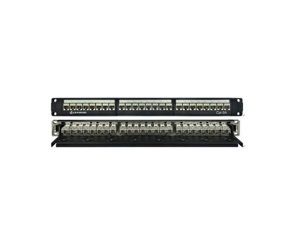 Linkbasic Cat6A 24-Port Shielded Patch Panel