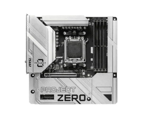 MSI B650M PROJECT ZERO AM5 mATX Motherboard
