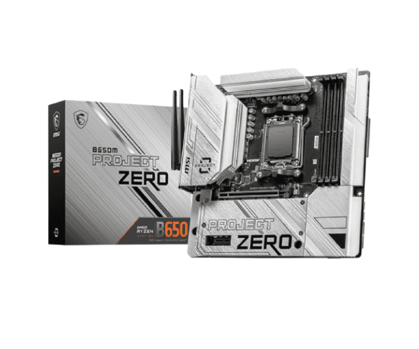 MSI B650M PROJECT ZERO AM5 mATX Motherboard
