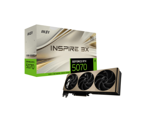MSI GeForce RTX 5070 12G INSPIRE 3X OC Graphics Card