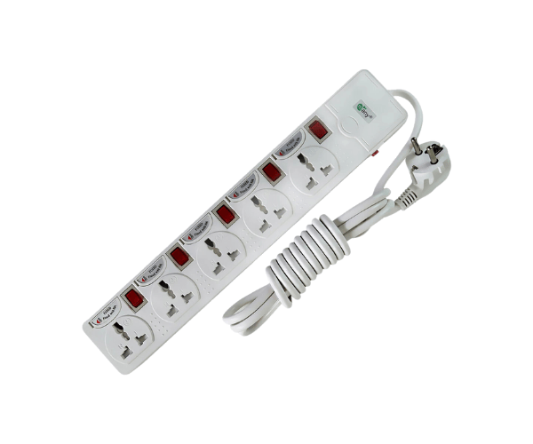 Many MTS-154 2 Pin 5 Port White Power Strip