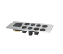 Multifunctional Media Hub With CAT3+CAT6 USB Date Port 2 Cable Through And 1 Power Outlet