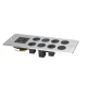 Multifunctional Media Hub With CAT3+CAT6 USB Date Port 2 Cable Through And 1 Power Outlet