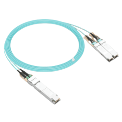 NVIDIA MFA7U10-H030-FLT 30m 400Gb/s OSFP to Dual QSFP56 AOC Breakout Cable
