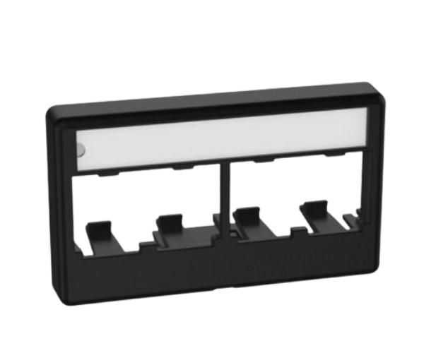 Panduit CFFPL4BL Mini-Com Modular Furniture 4 Port BL Faceplate