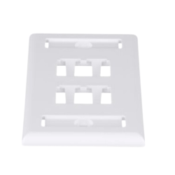 Panduit CFPL4WHY Mini-Com White Single Gang 4 Port Faceplate