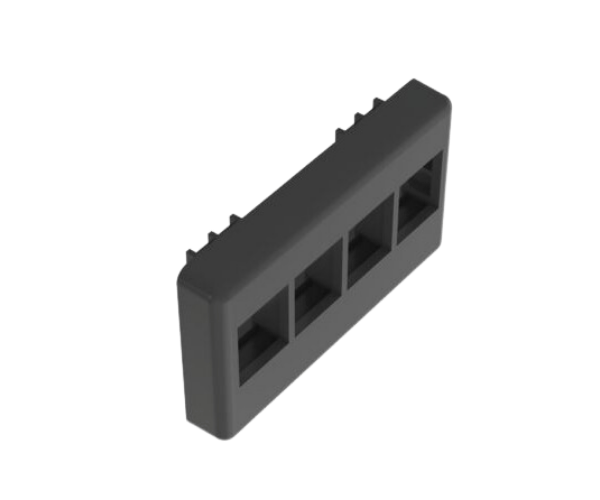 Panduit NK4MFBL Black NetKey Furniture 4 Port Faceplate