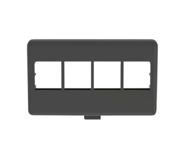 Panduit NK4MFBL Black NetKey Furniture 4 Port Faceplate