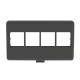 Panduit NK4MFBL Black NetKey Furniture 4 Port Faceplate