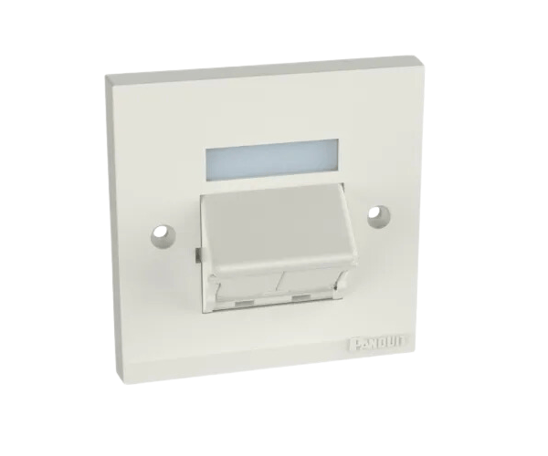 Panduit Pan-Net CFPUKS2SIWY Dual Port Faceplate