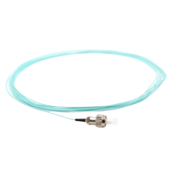 Pigtail 1 Fiber FC/UPC- 50/125µm Multimode OM3 - Aqua 900µm Jacket - 3 Meters in Total Length