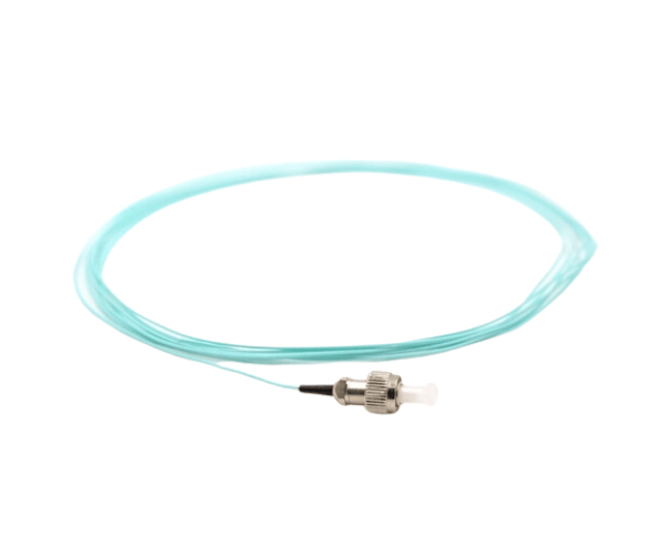 Pigtail 1 Fiber FC/UPC- 50/125µm Multimode OM3 - Aqua 900µm Jacket - 3 Meters in Total Length