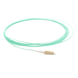 Pigtail 1 Fiber LC/UPC - 50/125µm Multimode OM3 - Aqua 900µm Jacket - 3 Meters in Total Length