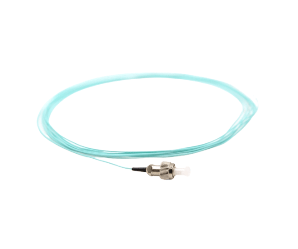 Pigtail 1 Fiber FC/UPC - 50/125µm Multimode OM4 - Aqua 900µm Jacket - 3 Meters in Total Length
