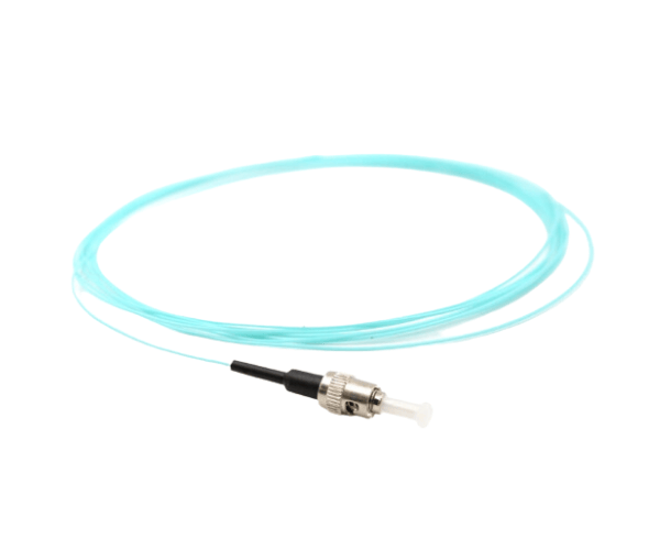 Pigtail 1 Fiber ST/UPC- 50/125µm Multimode OM4 - Aqua 900µm Jacket - 1 Meter in Total Length