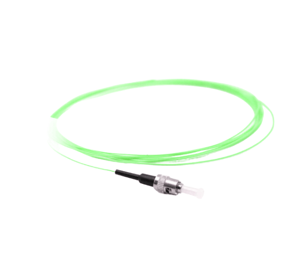 Pigtail 1 Fiber ST/UPC - 50/125µm Multimode OM5 - Lime Green 900µm Jacket - 1 Meter in Total Length