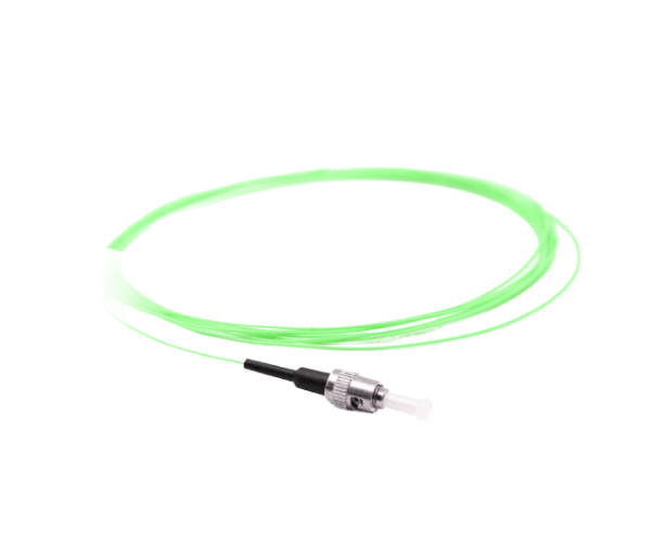 Pigtail 1 Fiber ST/UPC - 50/125µm Multimode OM5 - Lime Green 900µm Jacket - 3 Meters in Total Length