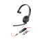 Poly Blackwire 5210 Monaural USB-C Headset +3.5mm Plug +USB-C/A Adapter