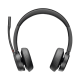 Poly Voyager 4320 UC Stereo USB-A Headset + BT700 USB-A Adapter + Charging Stand