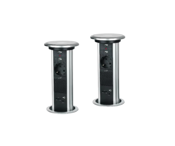 Pop Up Outlet Socket Motorized Vertical Desktop Popup 2 USB 3 American Kitchen Electrical