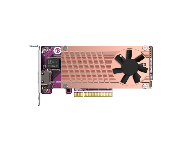 QNAP QM2-2P10G1TB - Dual SSD M.2 PCIe 3.0 x4 + 10 GbE Ethernet Expansion Card