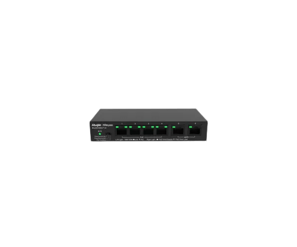 Ruijie RG-ES106D-P V2 6-port Desktop Unmanaged PoE Switch