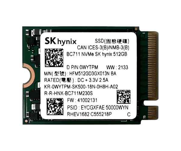 SK hynix BC711 512GB NVMe PCIe M.2 2230 30mm SSD