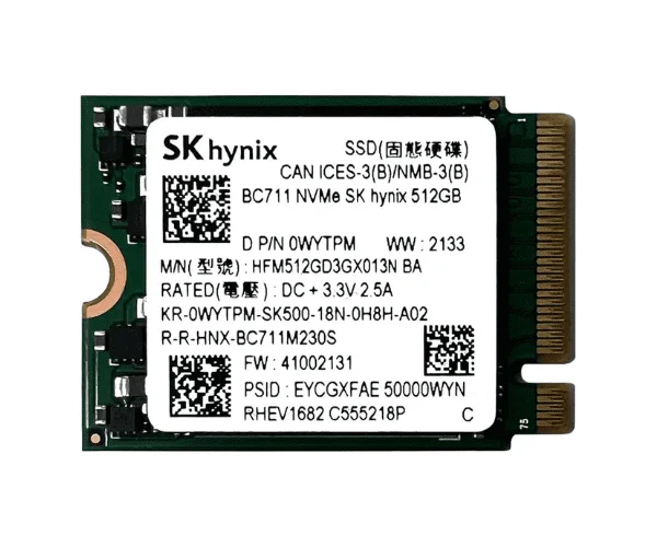 SK hynix BC711 512GB NVMe PCIe M.2 2230 30mm SSD