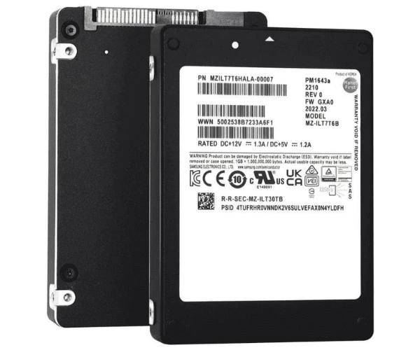Samsung 1.92TB PM1653 SAS 24Gbps Enterprise SSD