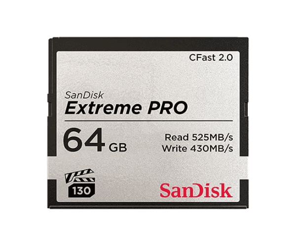 SanDisk 64GB Extreme PRO CFast 2.0 Memory Card - SDCFSP-064G-G46D