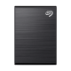 Seagate One Touch 2TB USB Portable Type-C Black External SSD