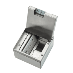 Silver Gray Invisible Opening Floor Socket Multi-function Hidden Floor Socket Box 13A UK Socket