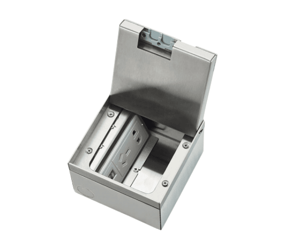 Silver Gray Invisible Opening Floor Socket Multi-function Hidden Floor Socket Box 13A UK Socket