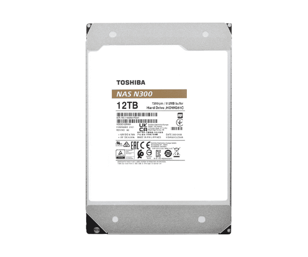 Toshiba HDWG21CUZSVA 12TB NAS 3.5" Hard Drive