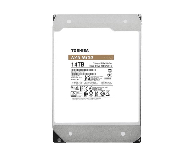 Toshiba HDWG51CXZSTA 14TB NAS 3.5" Hard Drive